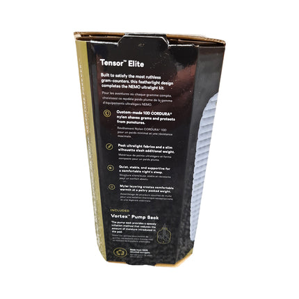 美國 Nemo Tensor Elite UltralightInsulated Sleeping Pad 露營充氣睡墊(Regular Mummy)