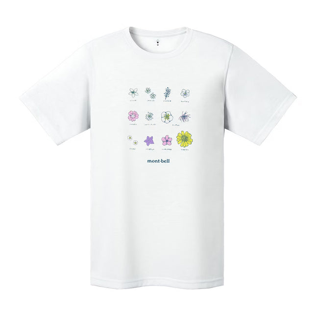 日本 Montbell 1114794 Wickron Tee WSMountain Wildflowers 女裝純棉上衣