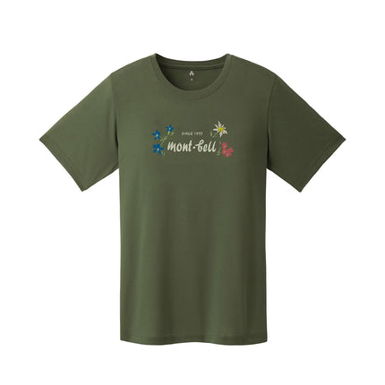日本 Montbell 1114794 Wickron Tee WSSwiss Flowers 女裝純棉上衣