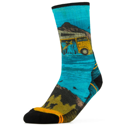 美國 Smartwool Hike Light Cushion GreatExcursion Print Crew Socks Men's