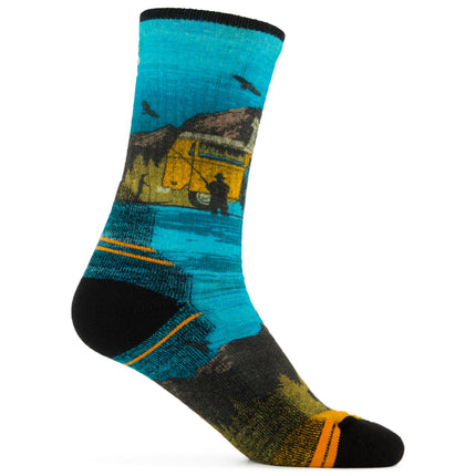 美國 Smartwool Hike Light Cushion GreatExcursion Print Crew Socks Men's