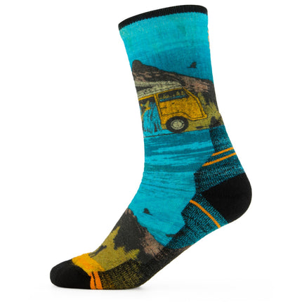 美國 Smartwool Hike Light Cushion GreatExcursion Print Crew Socks Men's