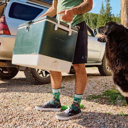 美國 Smartwool Hike Targeted CushionTrail Trekker Print Crew Socks Men's男裝行山襪