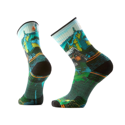 美國 Smartwool Hike Targeted CushionTrail Trekker Print Crew Socks Men's男裝行山襪